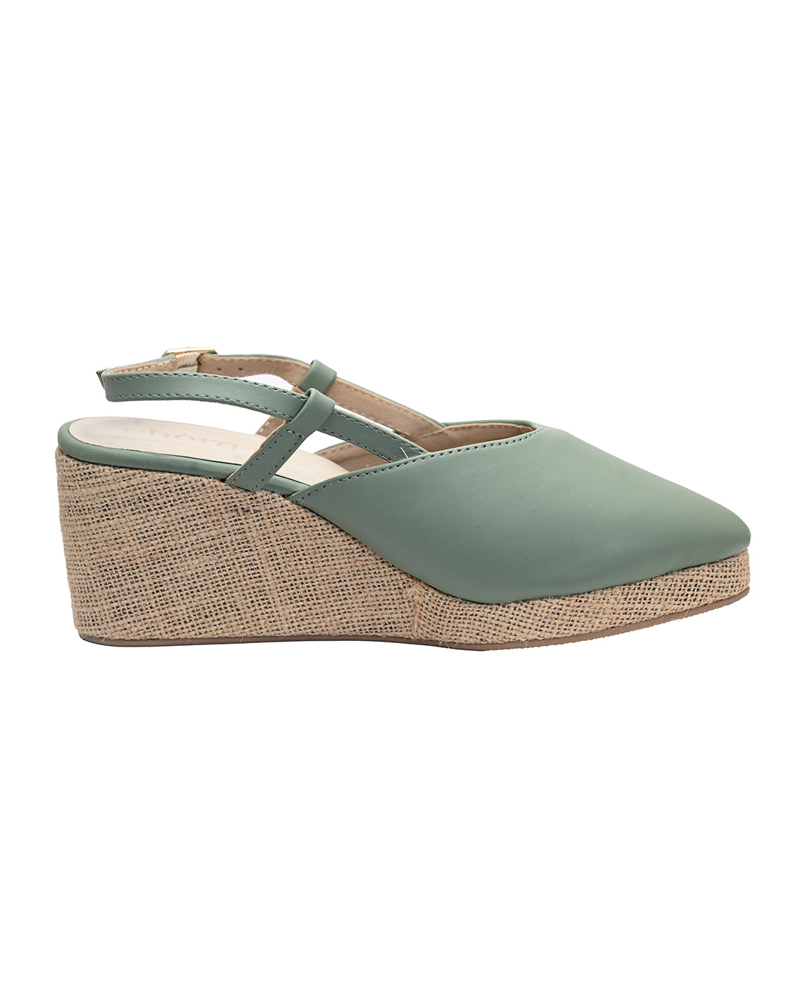 Sage Green Espadrille Wedges for Women | Closed-Toe Slingback Comfort Heels
