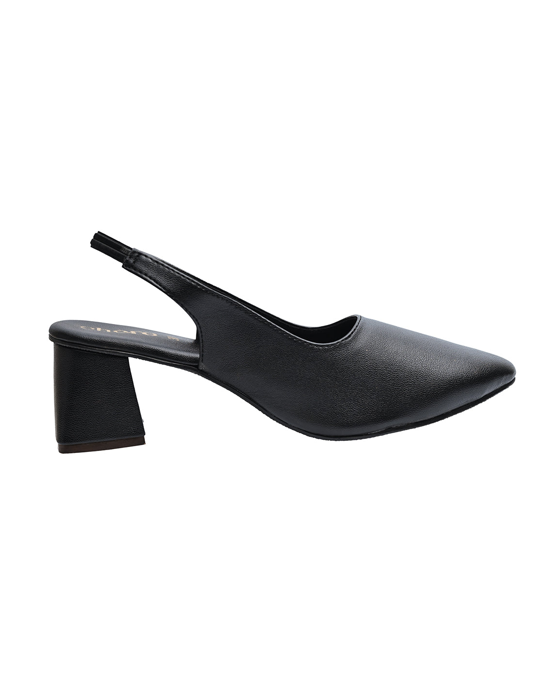 Black Pointed Slingback Kitten Heels | Elegant Women's Low Heels