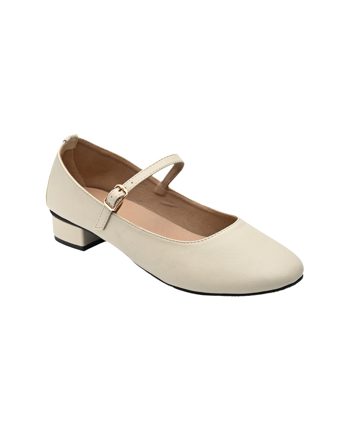 Chere Cream Mary Jane Block Heels & Elegant Square Toe Pumps Set