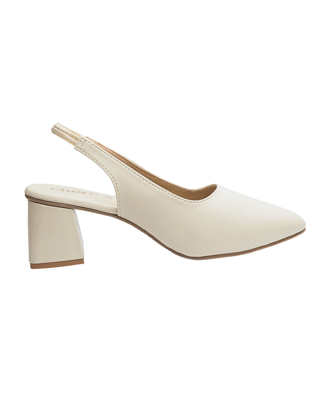 Beige Pointed Slingback Heels | Elegant Women's Heels