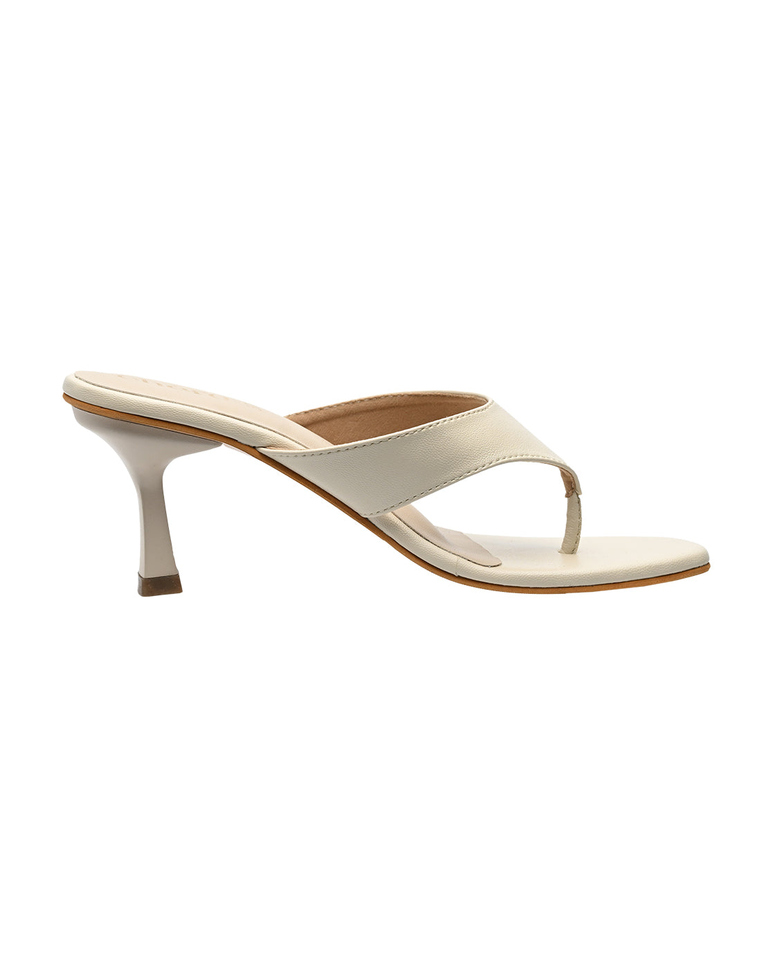 Elegant Ivory Kitten Heel Thong Sandals | Chic & Comfortable Women's Footwear