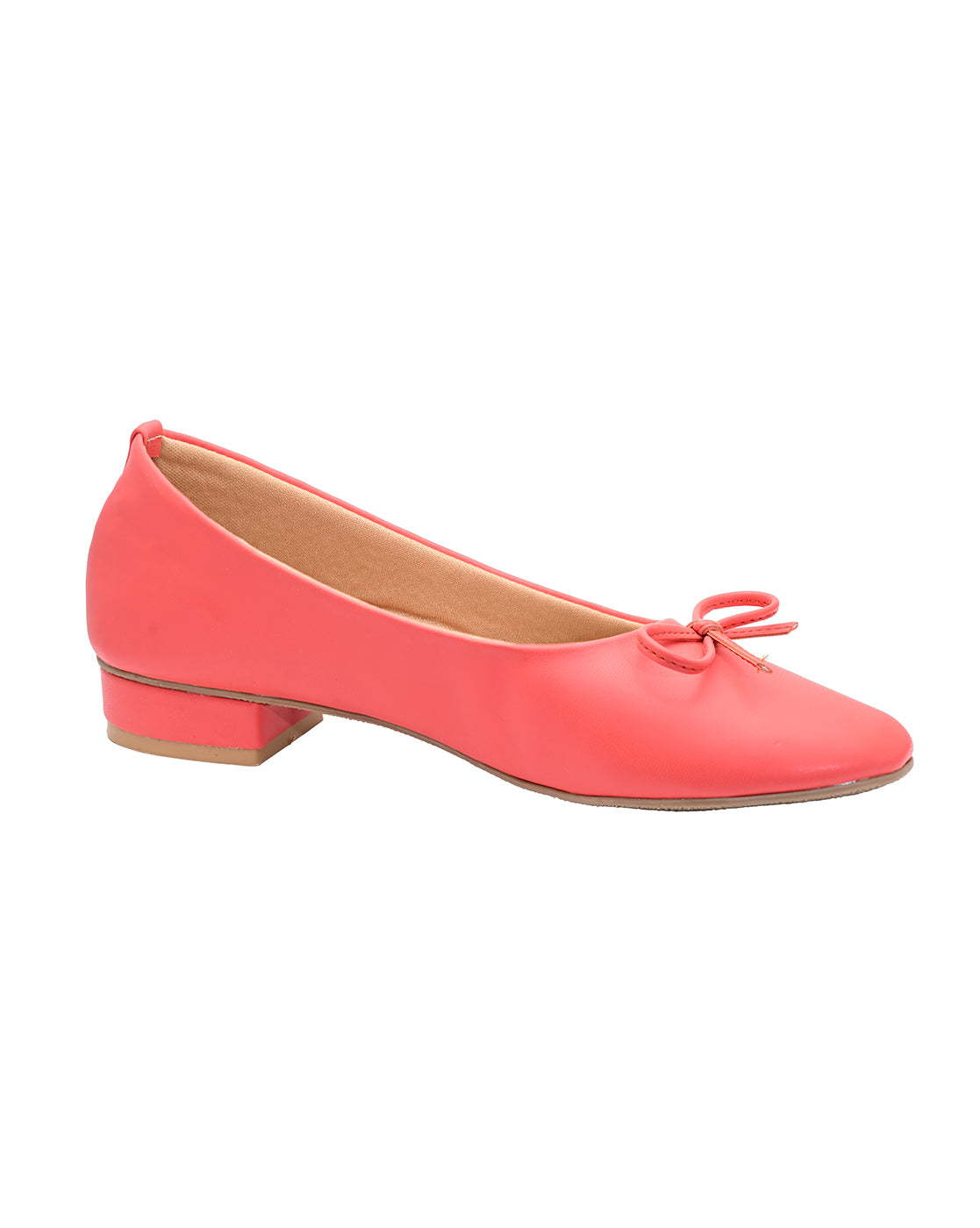 Vibrant Orange Ballet Flats with Bow Detail | Classic Women's Everyday Shoes