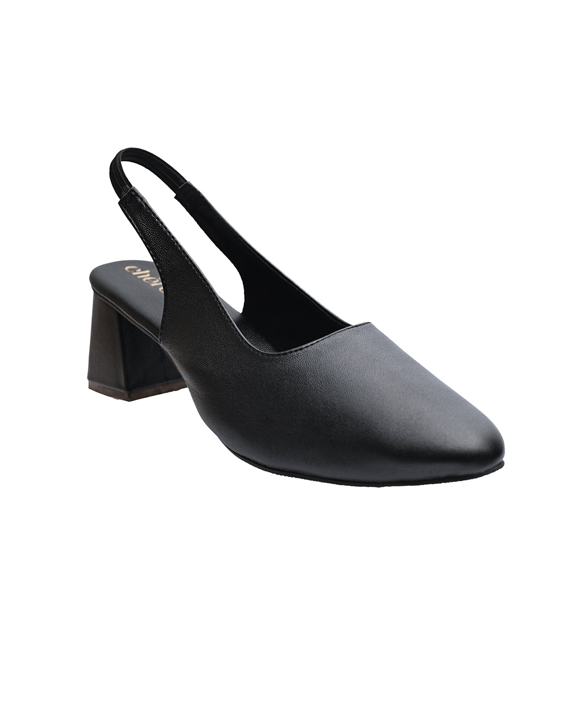 Black Pointed Slingback Kitten Heels | Elegant Women's Low Heels