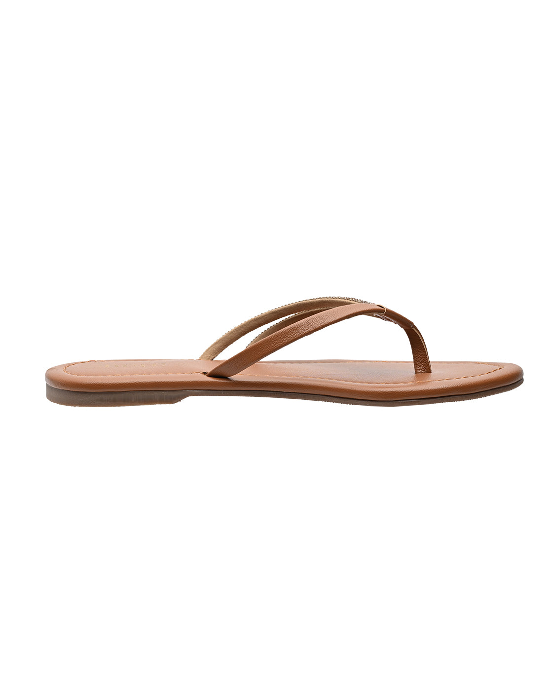 Chere Brown Thong Sandals with Braided Strap | Casual Women's Summer Flats