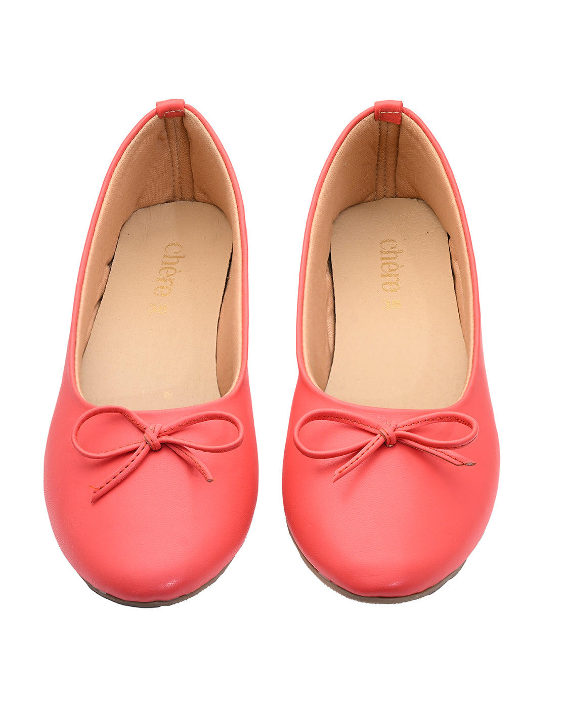 Vibrant Orange Ballet Flats with Bow Detail | Classic Women's Everyday Shoes