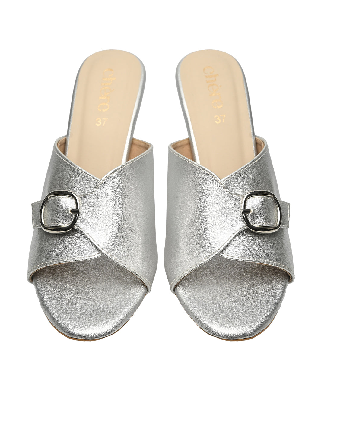 Chere Buckle Heel Mules