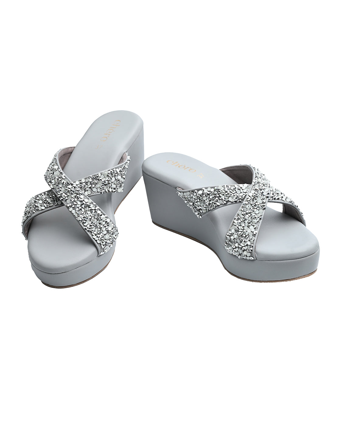 Chere Midnight Spark Crystal Embellished Wedges