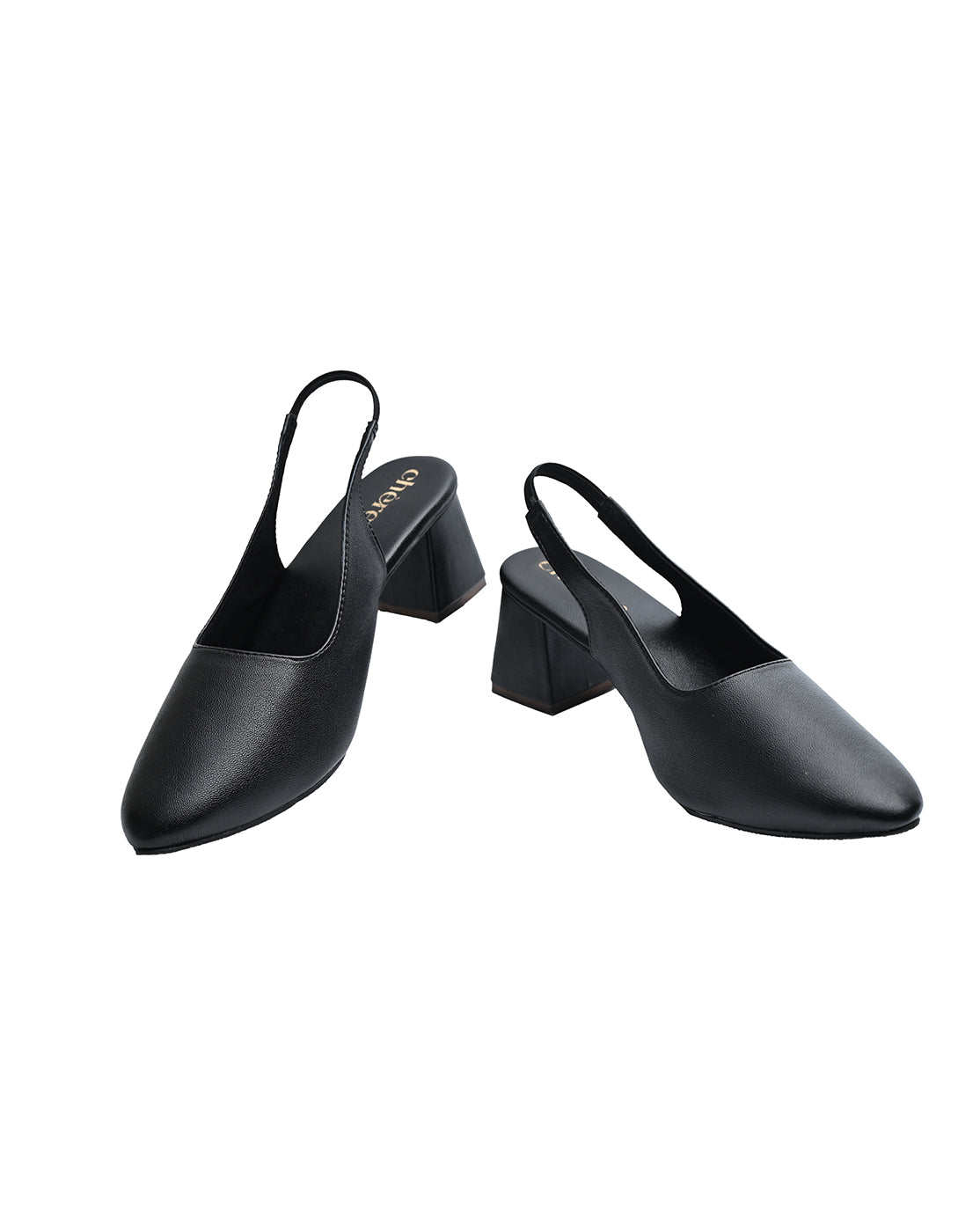 Black Pointed Slingback Kitten Heels | Elegant Women's Low Heels