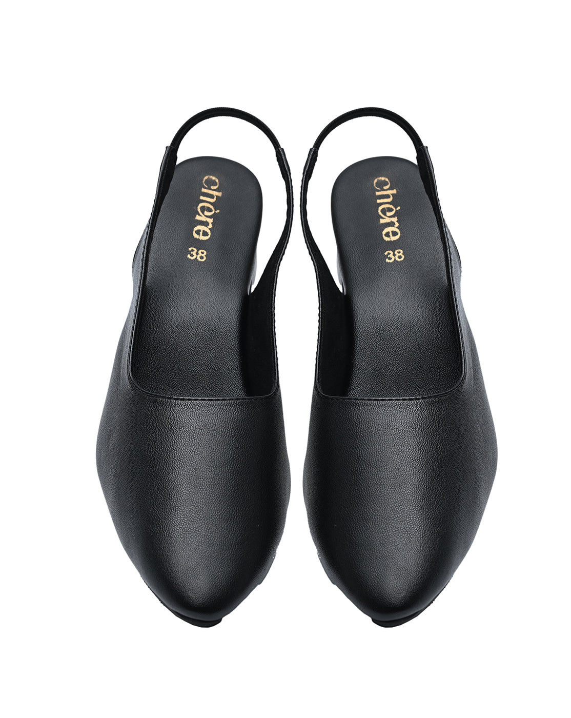 Black Pointed Slingback Kitten Heels | Elegant Women's Low Heels
