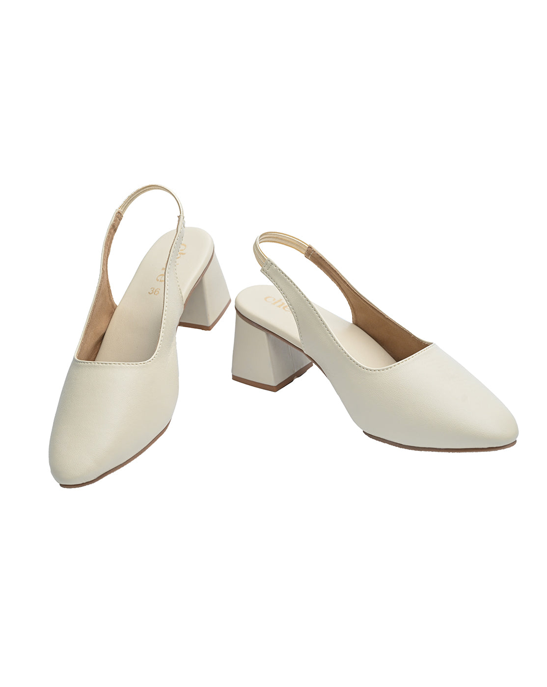 Beige Pointed Slingback Heels | Elegant Women's Heels