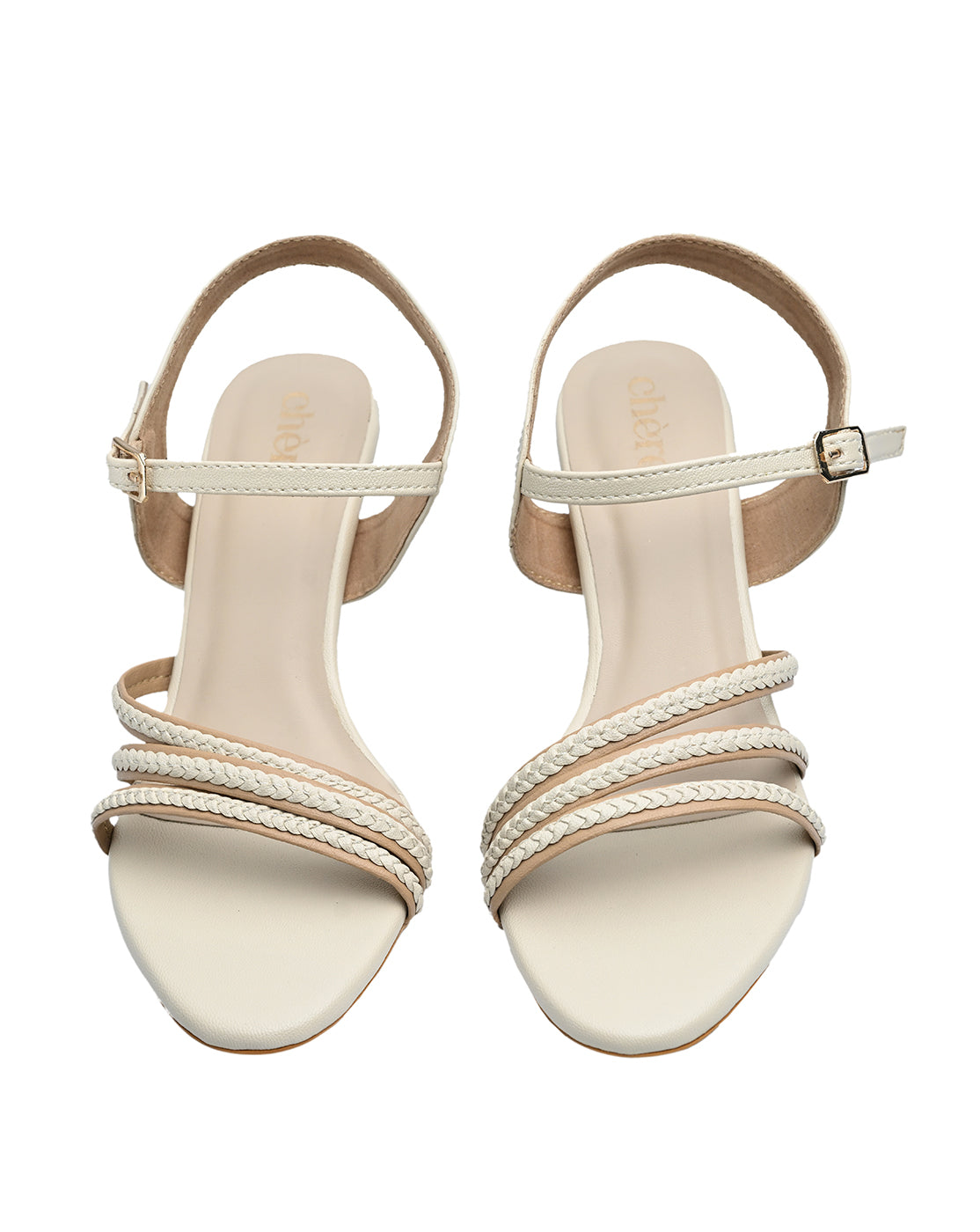 Chere Beige Pointed Toe Slingback Kitten Heels | Elegant Women's Low Heels