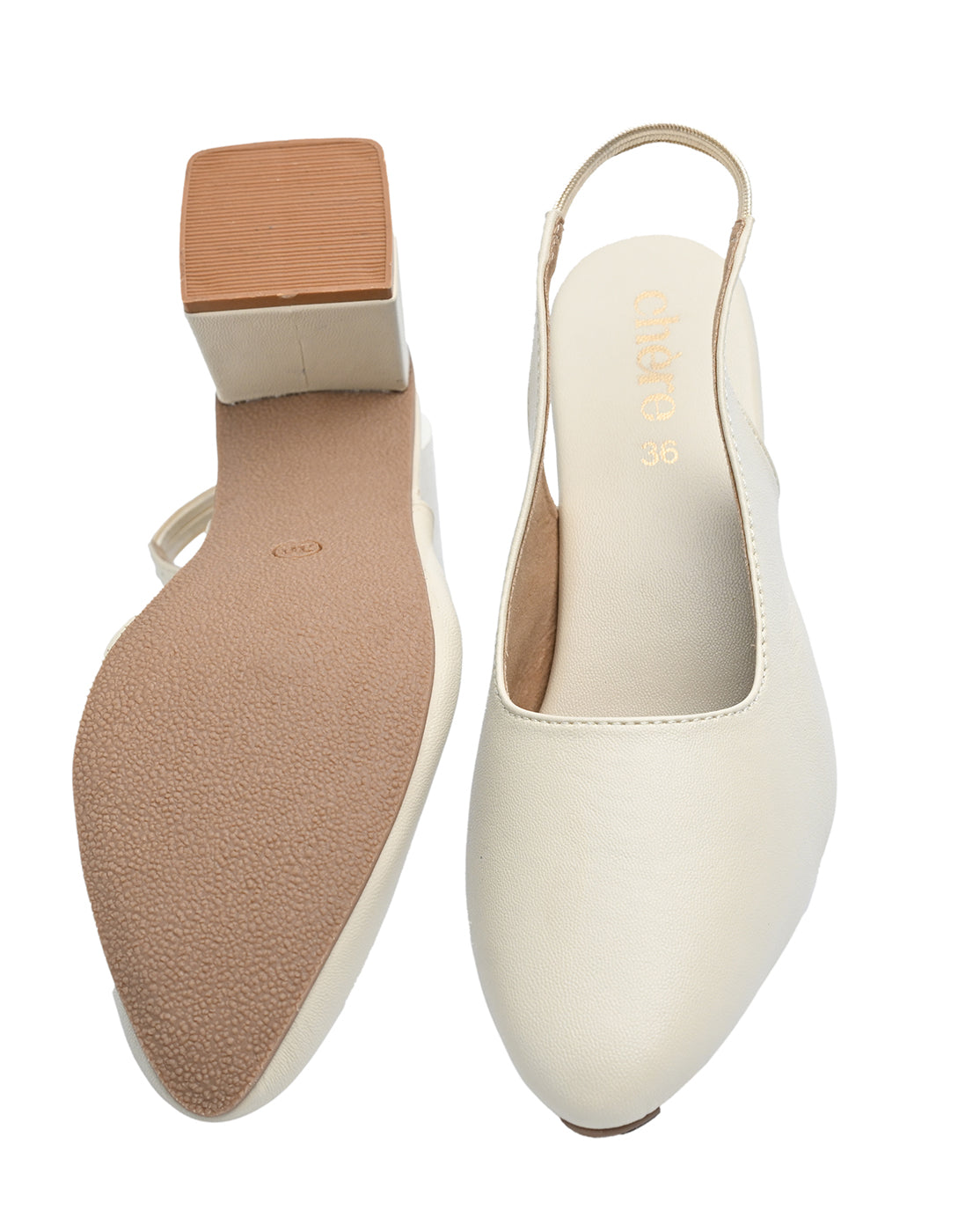 Beige Pointed Slingback Heels | Elegant Women's Heels