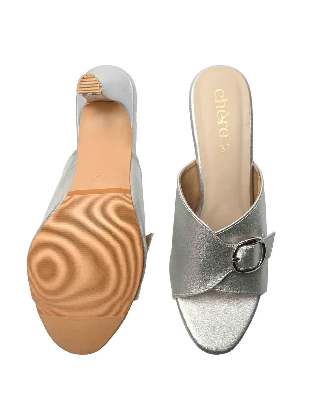 Chere Buckle Heel Mules