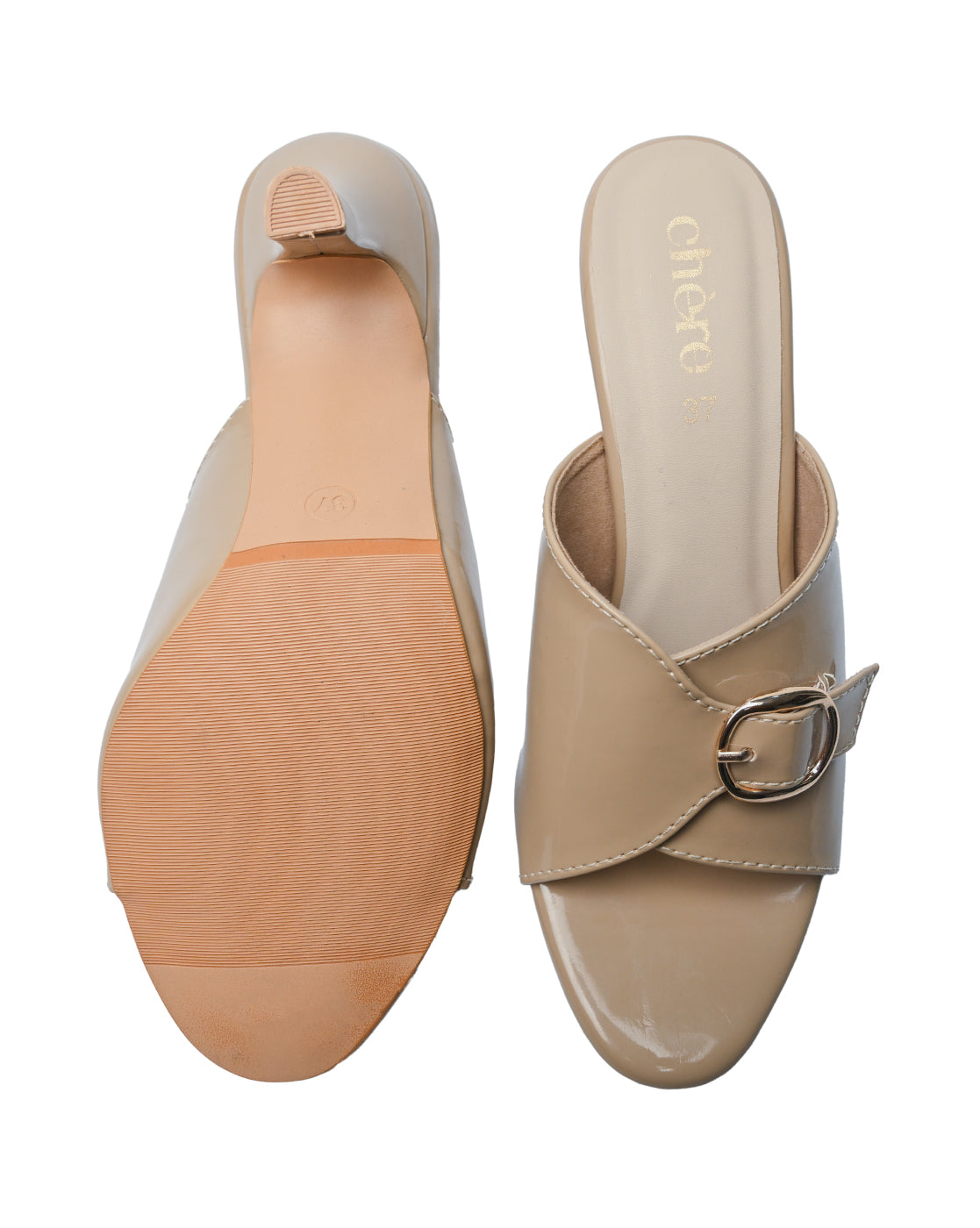 Chere Buckle Heel Mules