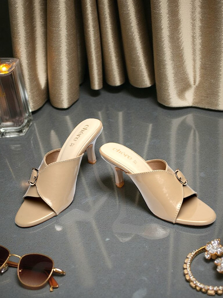 Chere Buckle Heel Mules