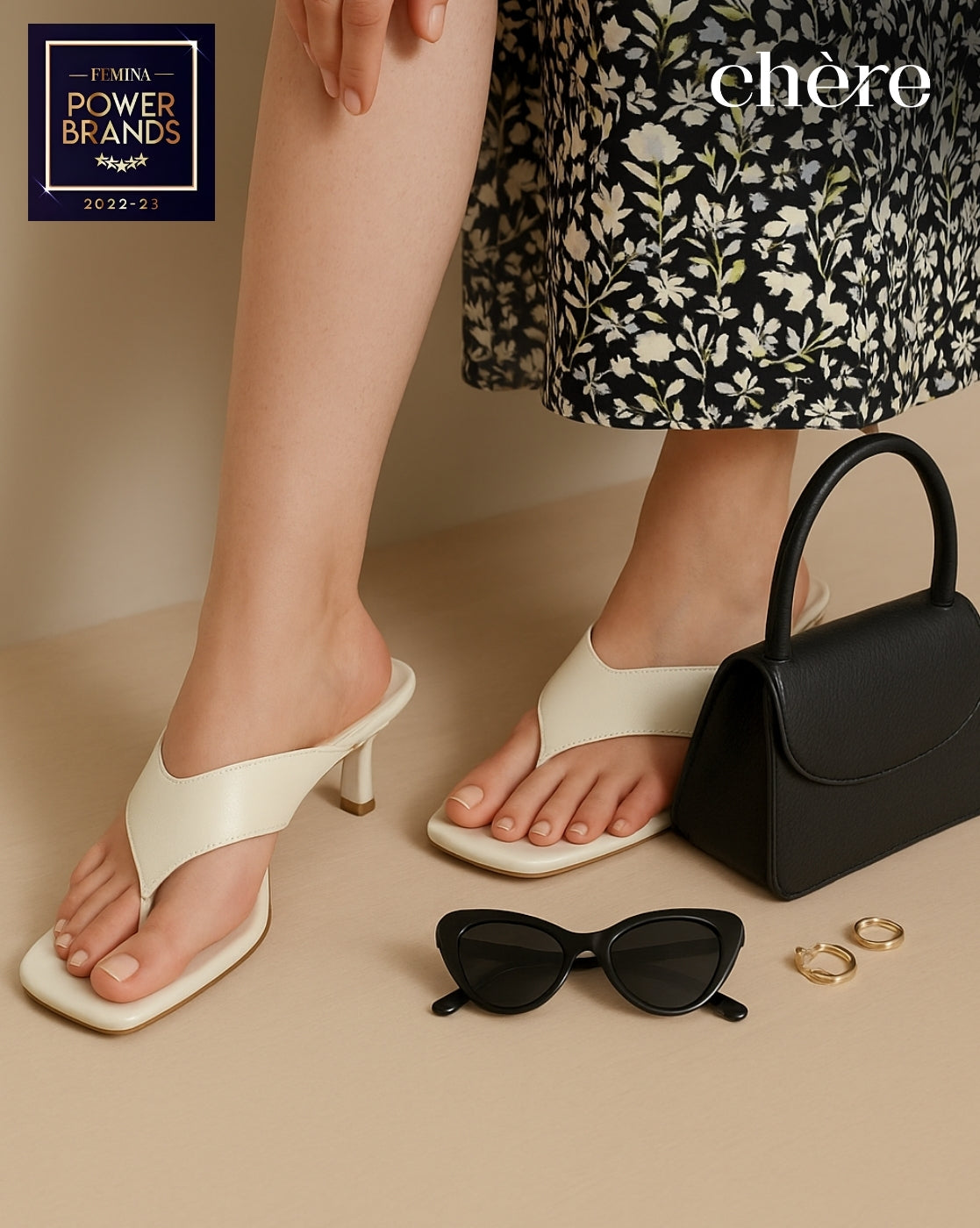 Elegant Ivory Kitten Heel Thong Sandals | Chic & Comfortable Women's Footwear
