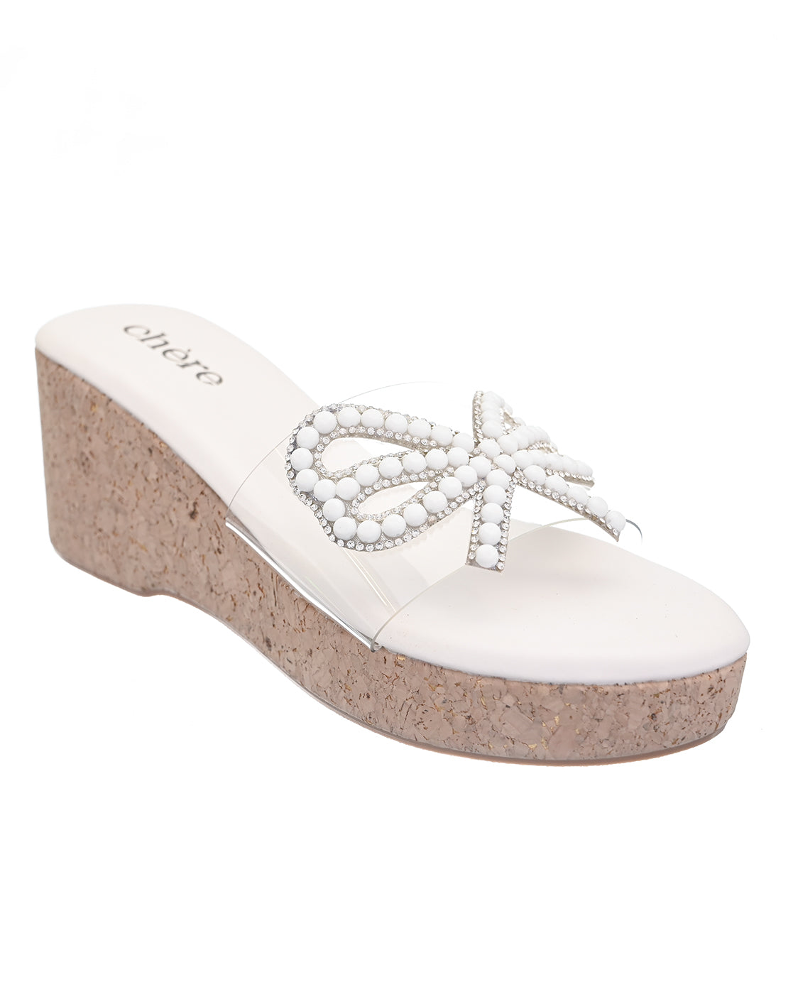 Butterfly Pearled wedges