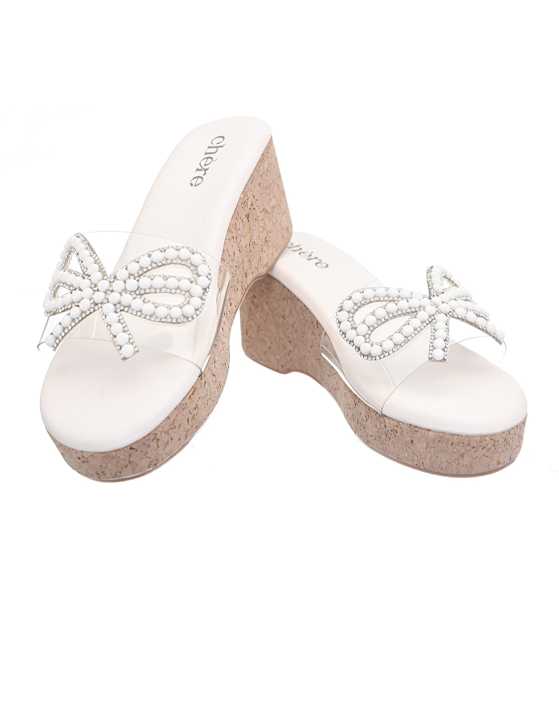 Butterfly Pearled wedges