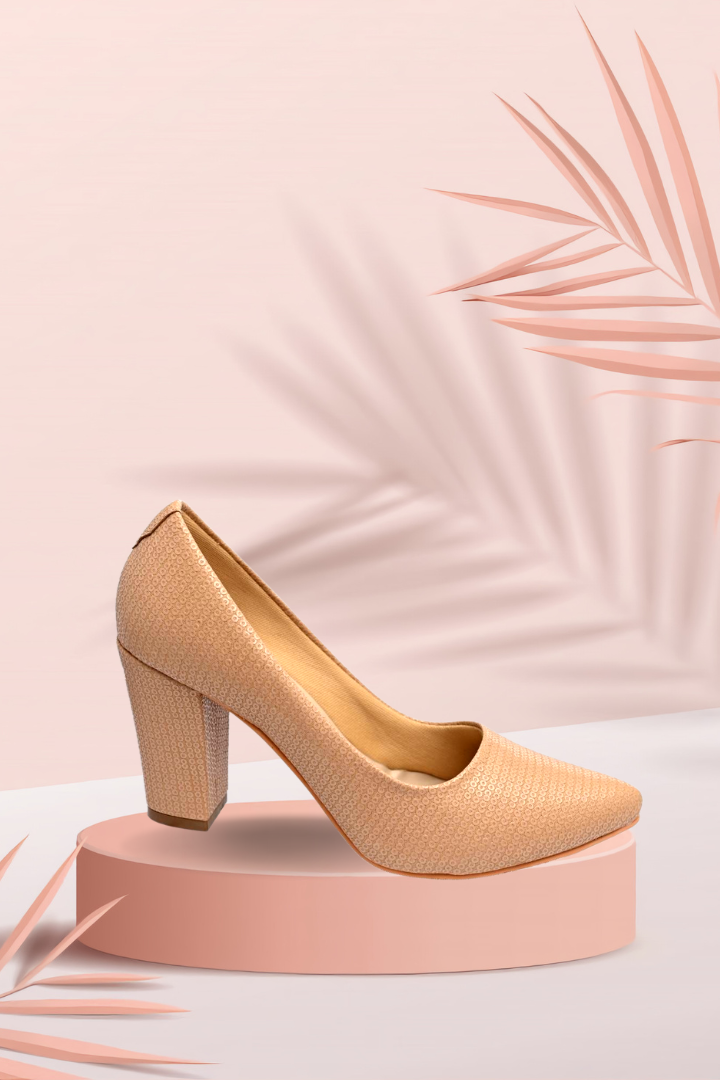 Buy Lemon & Pepper Women Beige Casual Block Heel Peep Toe Shoes at Amazon.in