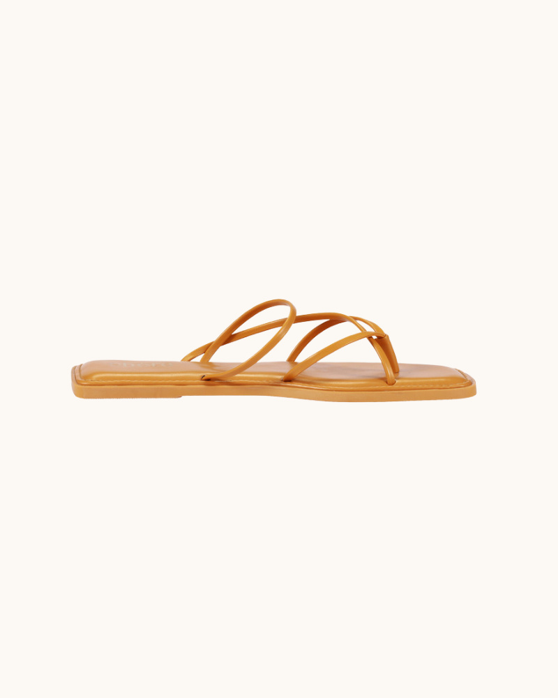 Yellow Uber Stylish Solid Strappy Open Toe Flats
