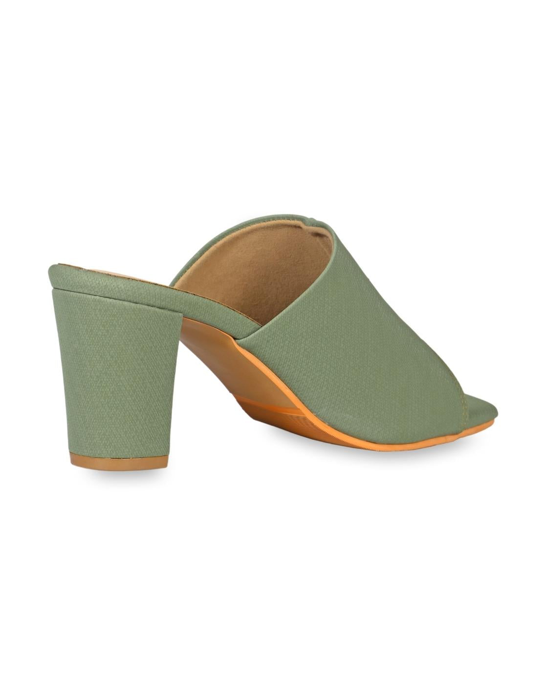 Classic Green Block Heels for ladies