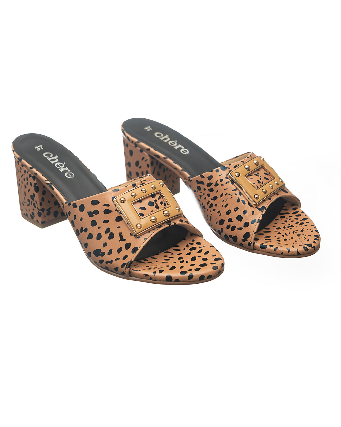 Cheetah block outlet heels