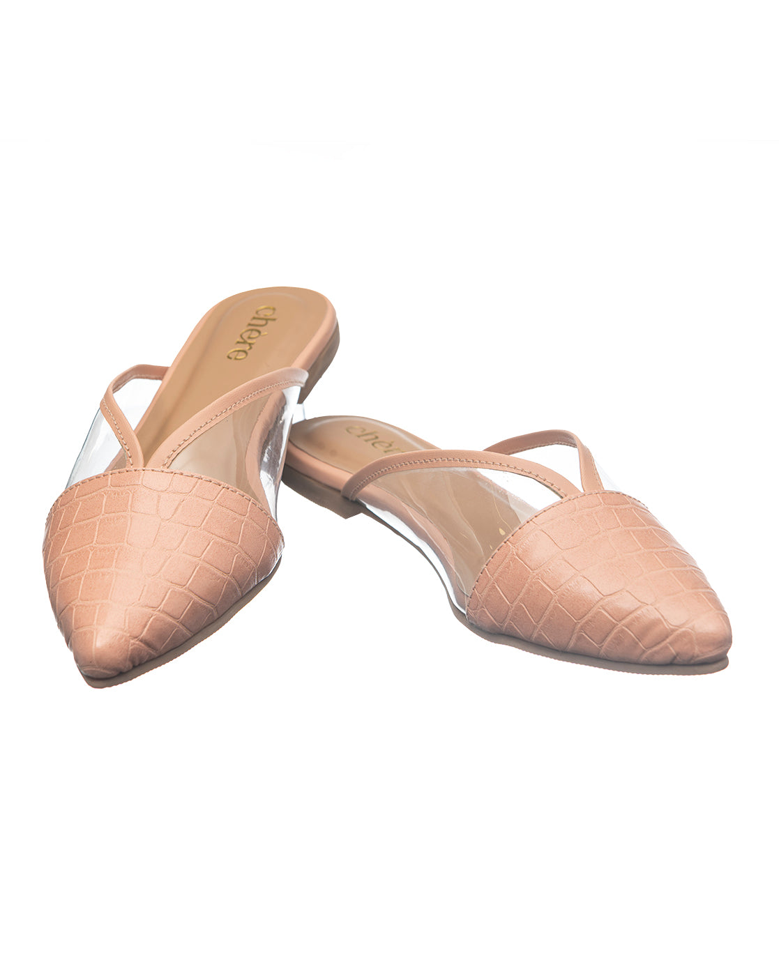 Peach Pink Mules for ladies