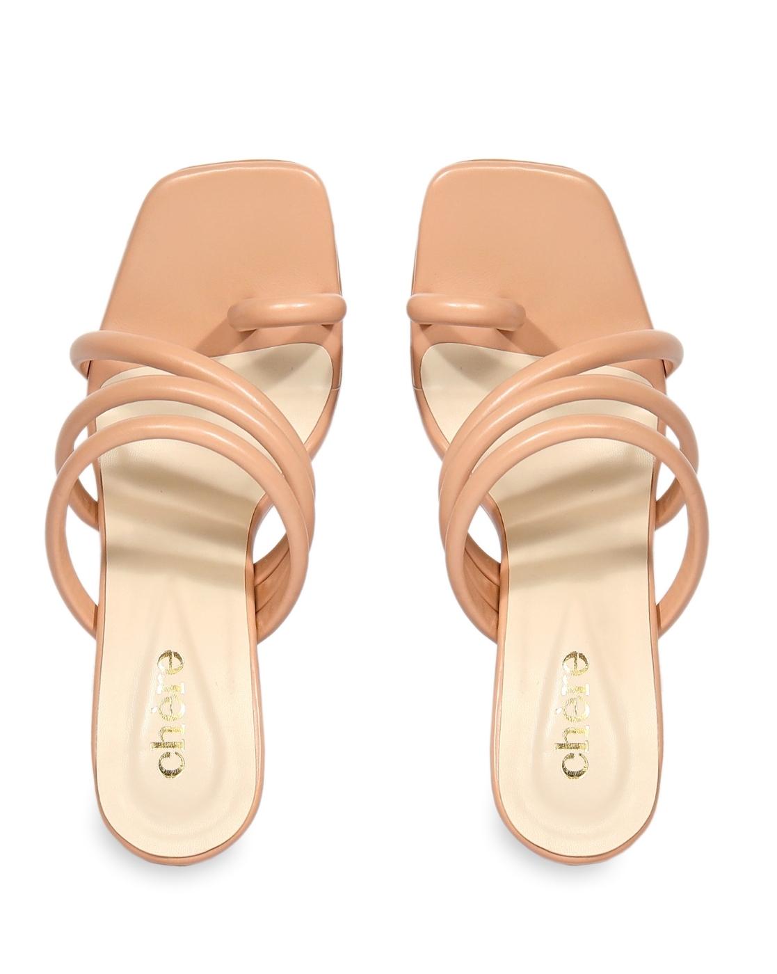 Pink Multi-Strap Pencil Heels for ladies