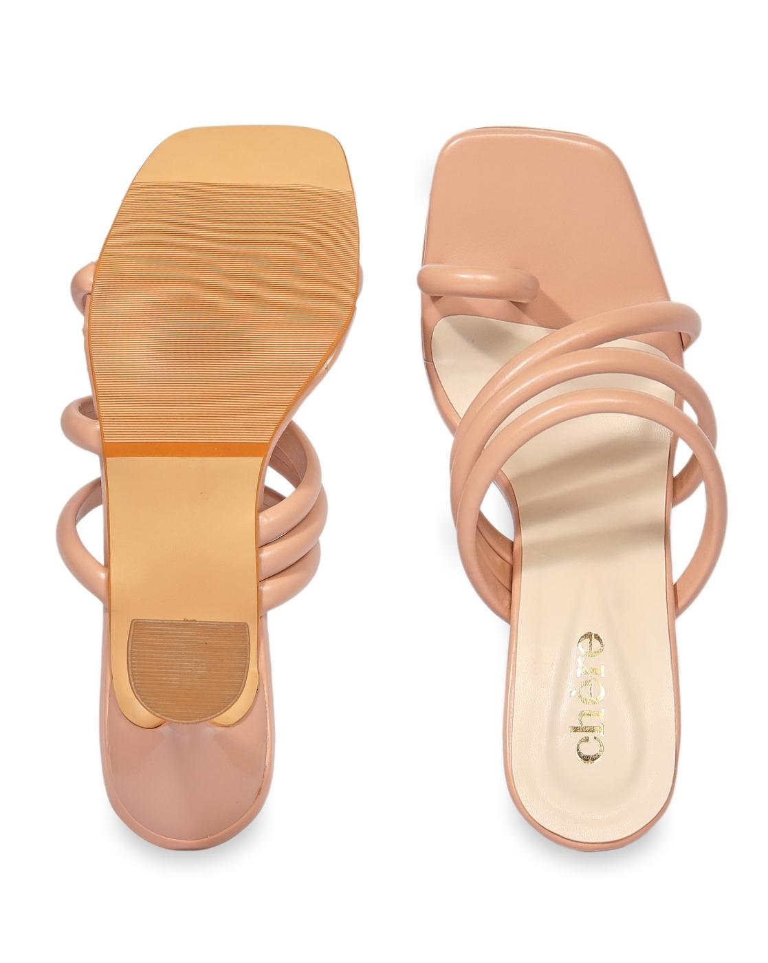 Pink Multi-Strap Pencil Heels