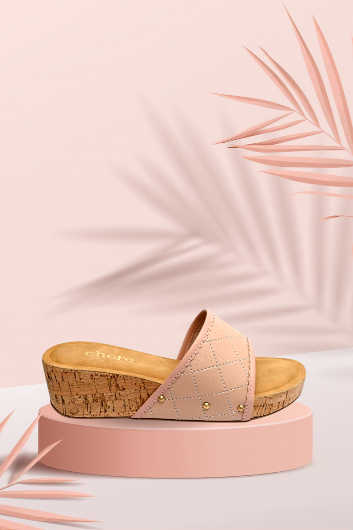 Pink Slide Wedges for Women