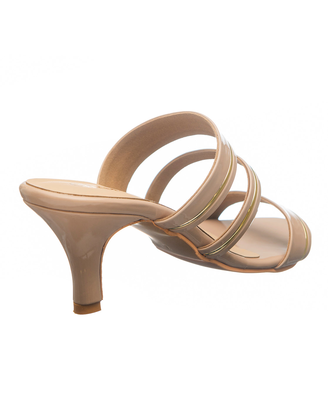 ladies' Beige Multiple Strap Heels 