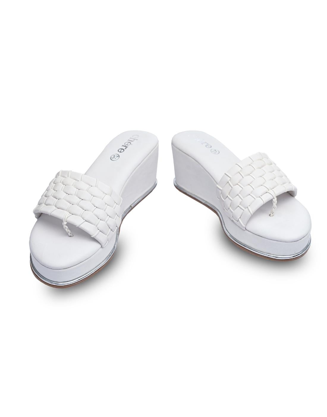 women's White Casual Wedges 