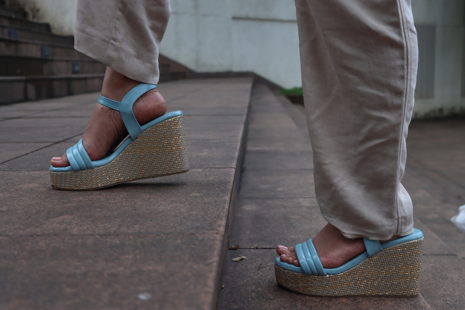 Blue Wedges for Women